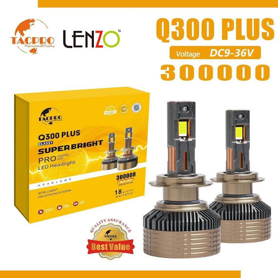 سلطان نور هدلایت اورجینال Q300 Pro Max لنزو Lenzo پایه H4 و H1