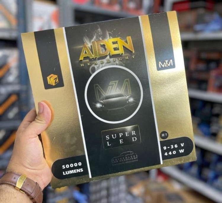 شاخ هدلایت اورجینال MZM مدل آیدن Aiden ۴۴۰ واتی پایه H1 H7