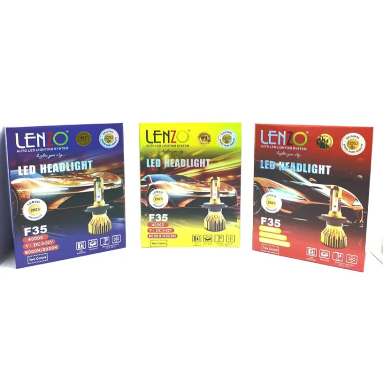 هدلایت اورجینال دو رنگ F35 لنزو Lenzo با گارانتی