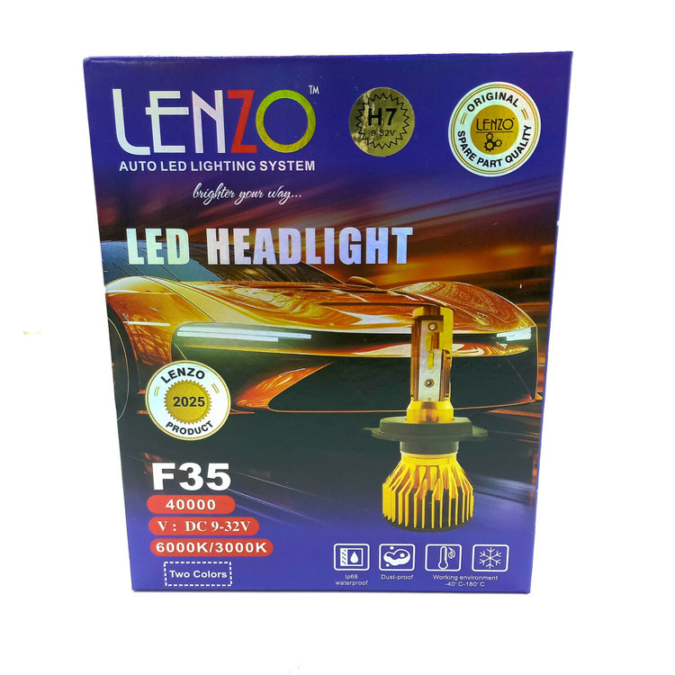 هدلایت اورجینال دو رنگ F35 لنزو Lenzo با گارانتی
