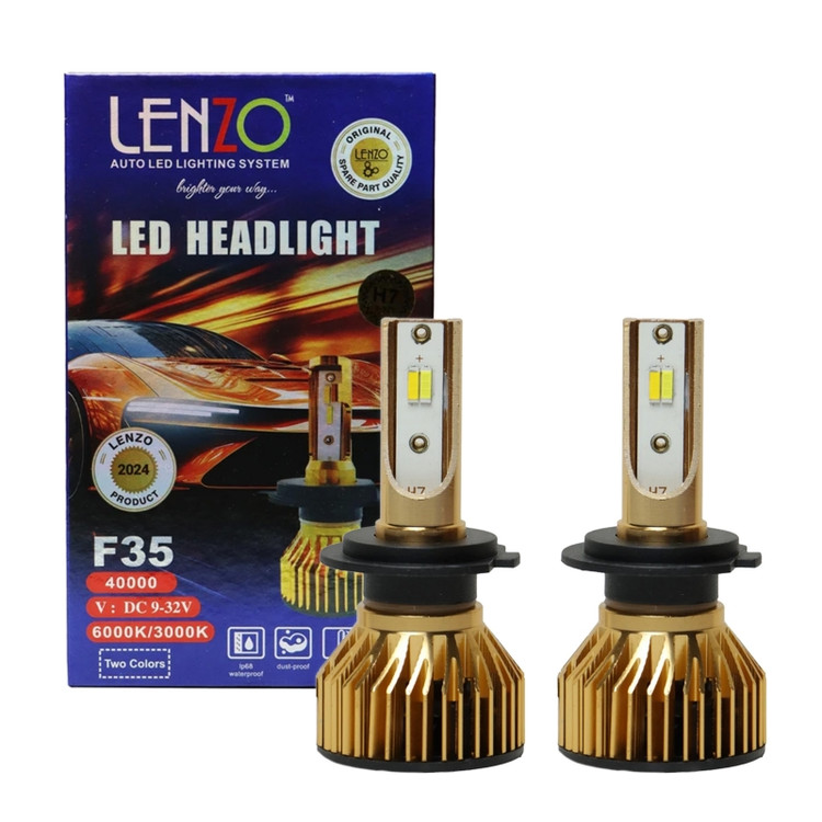 هدلایت اورجینال دو رنگ F35 لنزو Lenzo با گارانتی