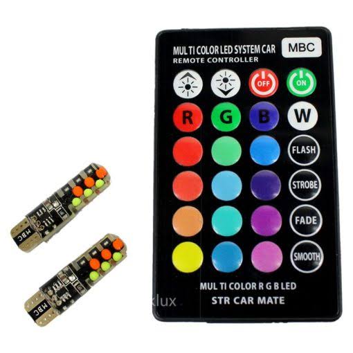 چراغ سکن ریموت دار وارداتی RGB دار بسته ۲ عددی