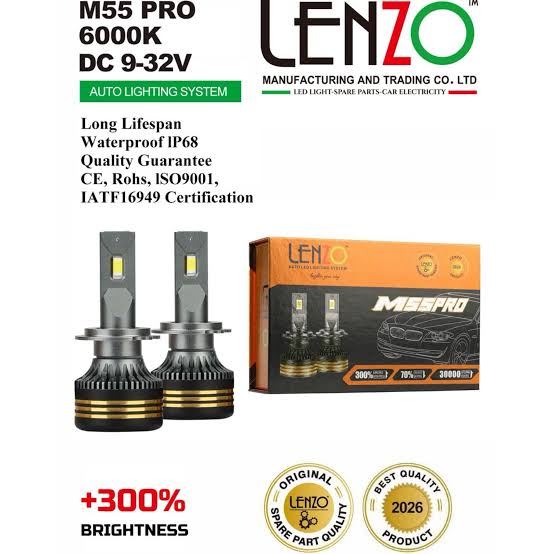 هدلایت اورجینال قوی M55 Pro لنزو Lenzo با گارانتی