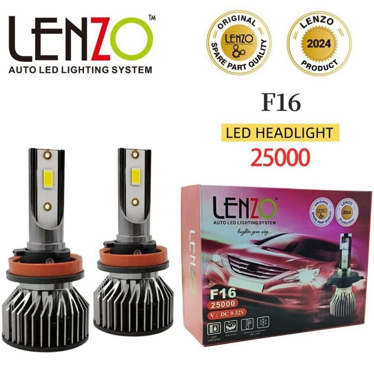 هدلایت اورجینال سفیدیخی F16 لنزو Lenzo با گارانتی پایه H7