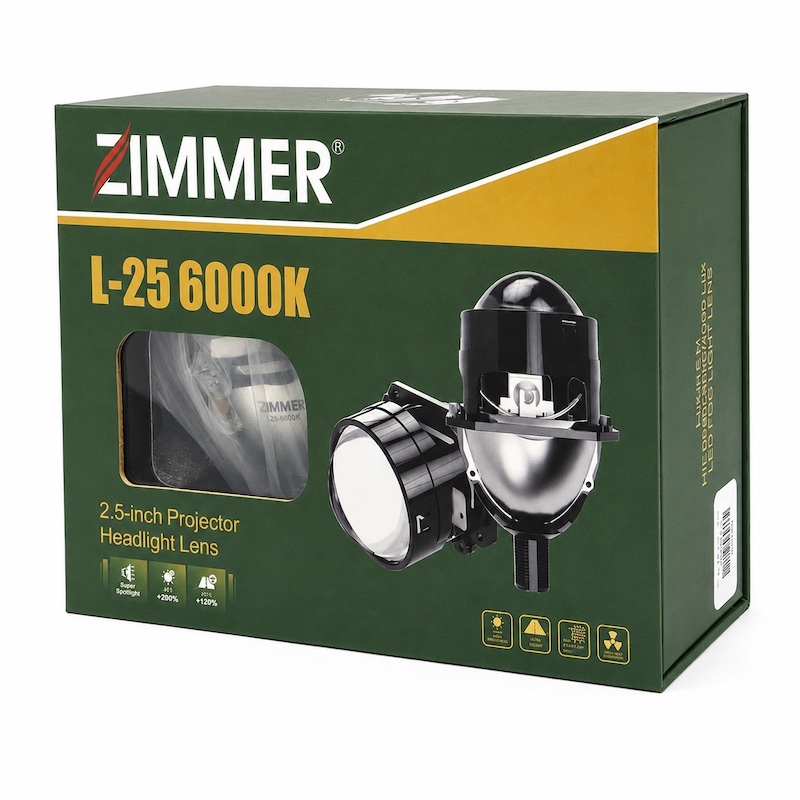 لنز اورجینال سفید رنگ مدل L25 _ 6000K از برند زیمر Zimmer با گارانتی