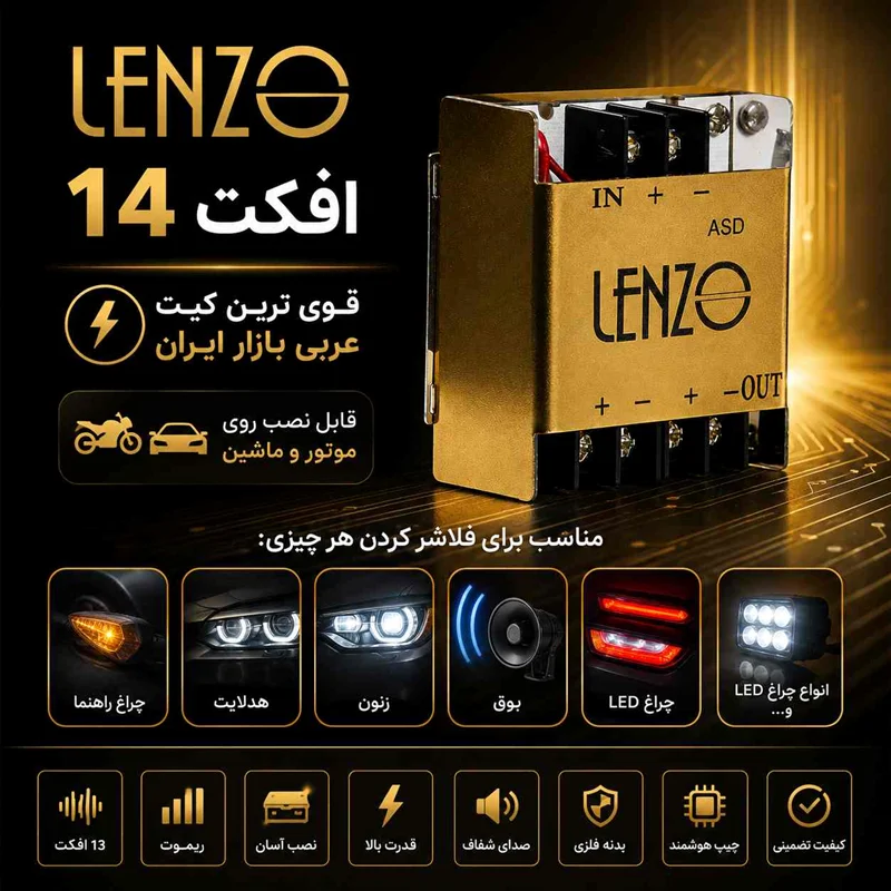 کیت عربی اورجینال مدل خلیجی ۱۴ حالته ریموت دار لنزو درجه یک