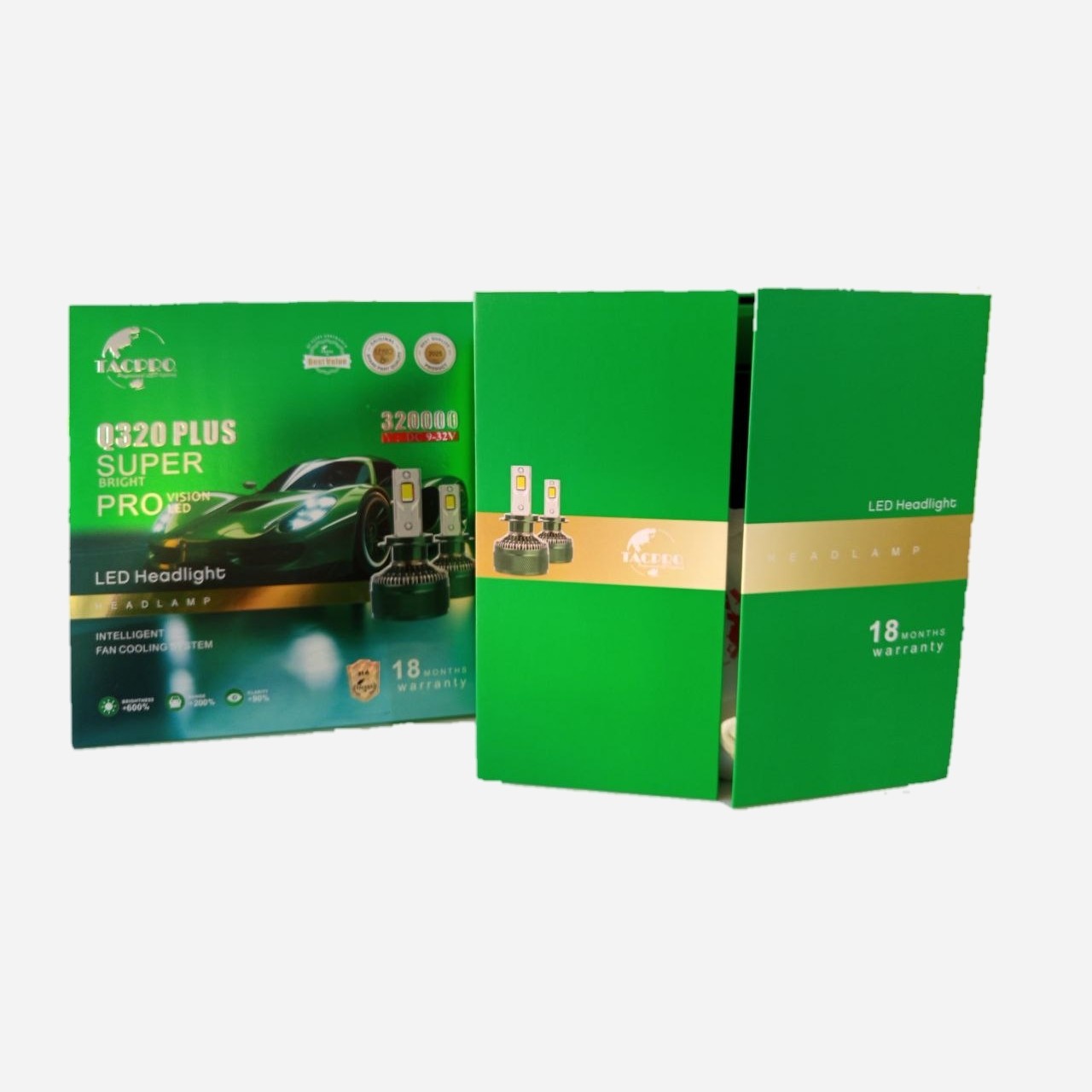 هدلایت غول نور Q320 Plus+ لنزو Lenzo پایه H4 با ۲ سال گارانتی