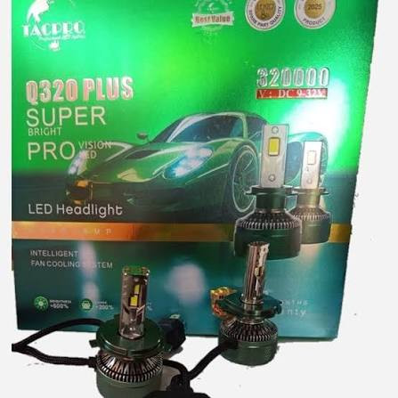هدلایت غول نور Q320 Plus+ لنزو Lenzo پایه H4 با ۲ سال گارانتی