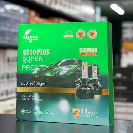 هدلایت غول نور Q320 Plus+ لنزو Lenzo پایه H4 با ۲ سال گارانتی