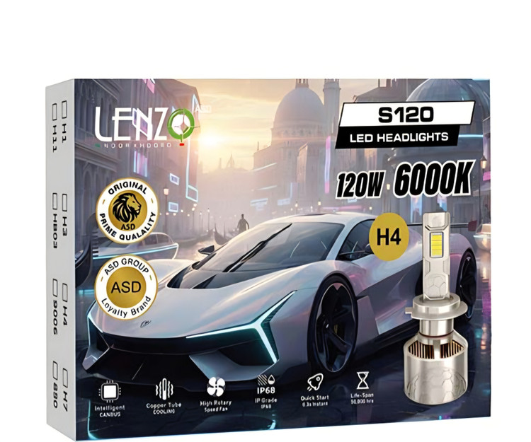 هدلایت قوی پرنور لنزو S120 در ۳ پایه با یک سال گارانتی