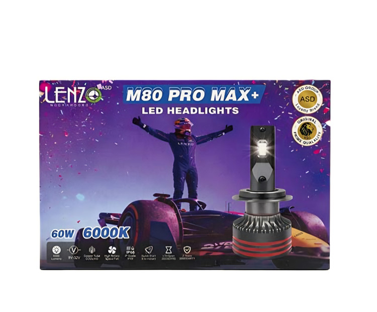 هدلایت قوی لنزو M8۰promax در ۳ پایه با یک سال گارانتی
