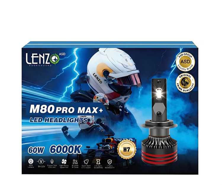 هدلایت قوی لنزو M8۰promax در ۳ پایه با یک سال گارانتی