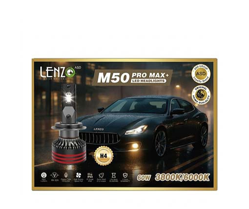هدلایت قوی آفتابی لنزو M50 Promax در ۳ پایه با یک سال گارانتی