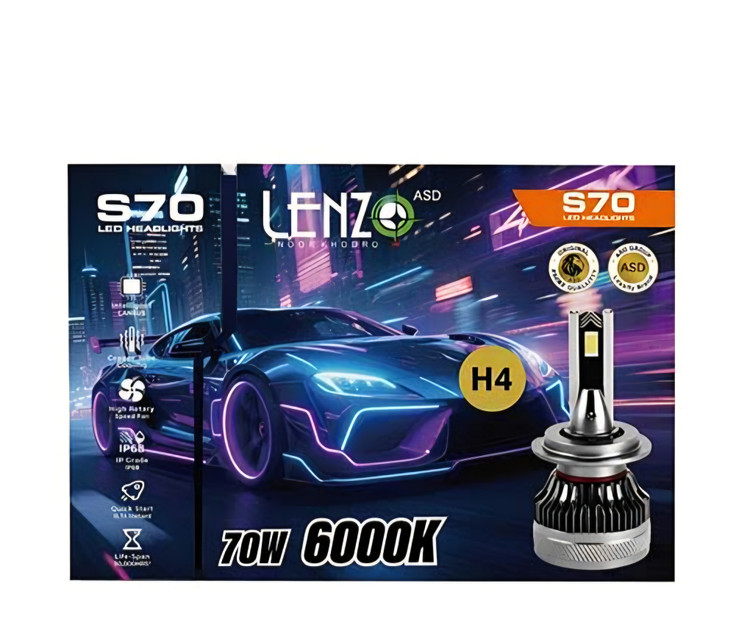 هدلایت اورجینال قوی لنزو S70 در ۳ پایه با یک سال گارانتی