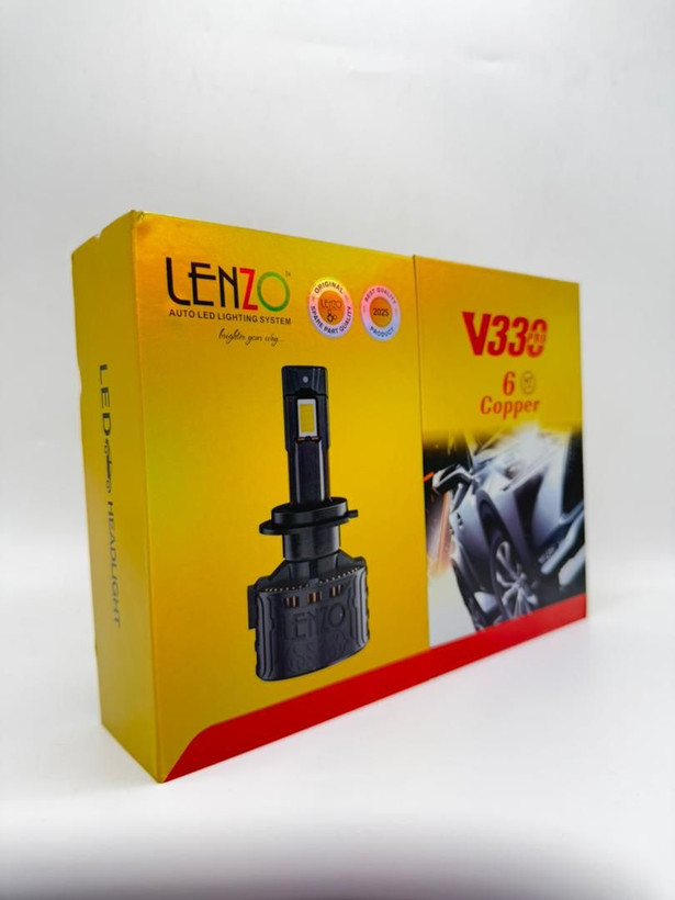 هدلایت قدرتمند V330 لنزو Lenzo با ۶ کوپرمسی پایه H4 با گارانتی