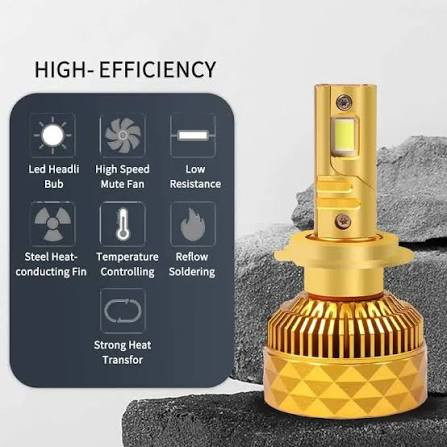 هدلایت اورجینال خیلی قوی Q180 Plus لنزو با گارانتی پایه H4 و H7