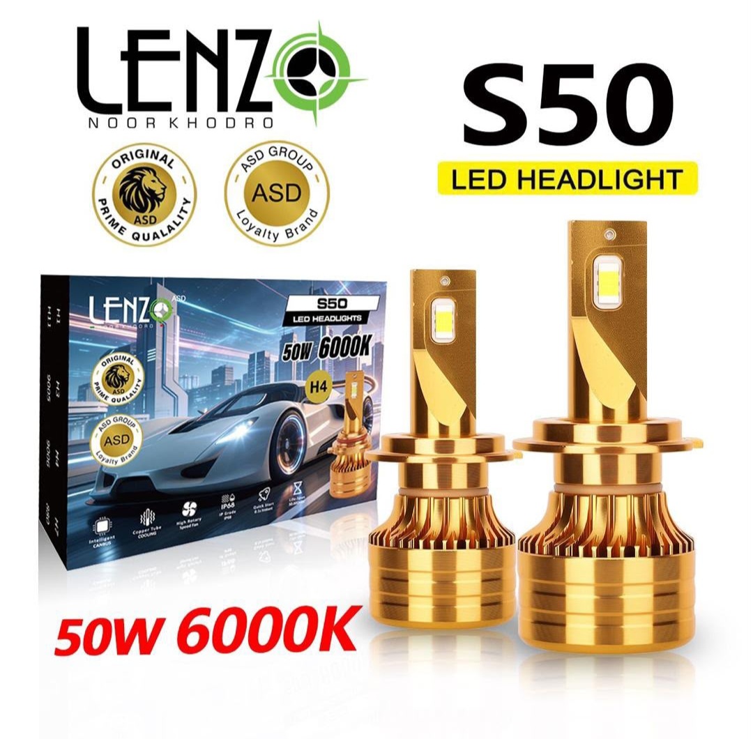 هدلایت اورجینال قوی لنزو S50 در ۳ پایه با یک سال گارانتی