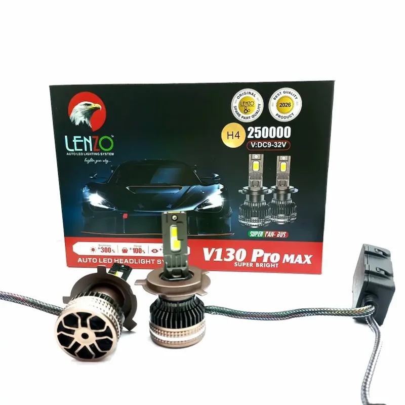 هدلایت اورجینال ۱۳۰ واتی V130 Promax لنزو پایه H1 H7 با گارانتی