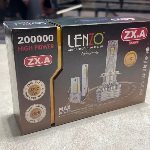 هدلایت اورجینال قوی سفید ZX.A لنزو 6000K با گارانتی